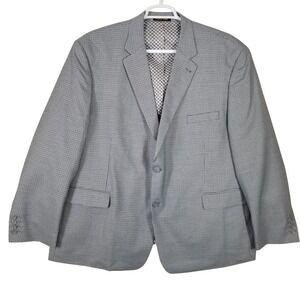 Pierre Loren Willie2B Mens 54R Blazer White Black Houndstooth Superior 150s Coat